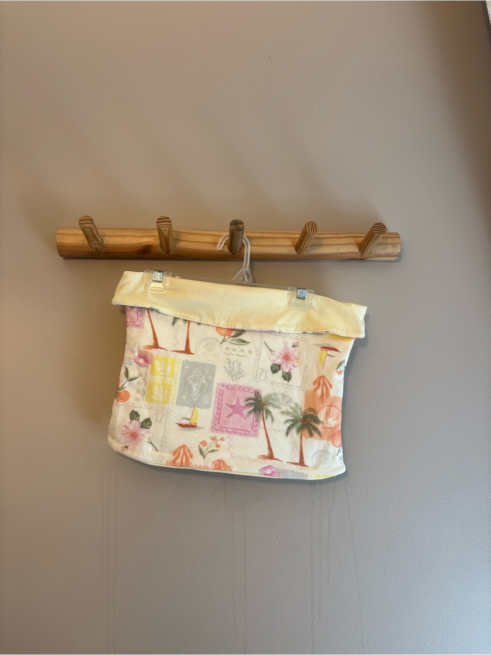 Womens Reversible Yellow Patterned Tube Top